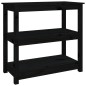 vidaXL Mesa consola madera maciza de pino negro 80x40x74 cm vidaXL Mesa consola madera maciza de pino negro 80x40x74 cm