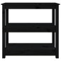 vidaXL Mesa consola madera maciza de pino negro 80x40x74 cm vidaXL Mesa consola madera maciza de pino negro 80x40x74 cm