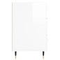 vidaXL Mesita de noche madera de ingeniería blanco brillo 40x40x66 cm vidaXL Mesita de noche madera de ingeniería blanco brillo 40x40x66 cm