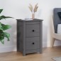 vidaXL Mesita de noche madera maciza de pino gris 40x35x61,5 cm vidaXL Mesita de noche madera maciza de pino gris 40x35x61,5 cm