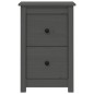 vidaXL Mesita de noche madera maciza de pino gris 40x35x61,5 cm vidaXL Mesita de noche madera maciza de pino gris 40x35x61,5 cm