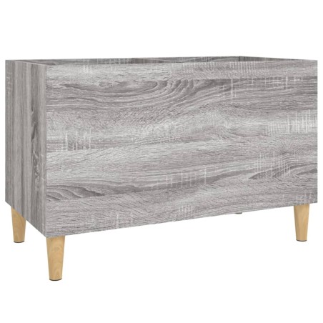 vidaXL Mueble discos madera contrachapada gris sonoma 74,5x38x48 cm