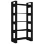 vidaXL Estantería/divisor de espacios madera maciza negro 80x35x160 cm vidaXL Estantería/divisor de espacios madera maciza negro 80x35x160 cm