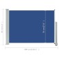 vidaXL Toldo lateral retráctil de jardín azul 80x300 cm vidaXL Toldo lateral retráctil de jardín azul 80x300 cm