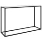 vidaXL Mesa consola vidrio templado blanco 120x35x75 cm vidaXL Mesa consola vidrio templado blanco 120x35x75 cm