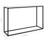vidaXL Mesa consola vidrio templado blanco 120x35x75 cm vidaXL Mesa consola vidrio templado blanco 120x35x75 cm