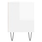 vidaXL Mueble de TV madera contrachapada blanco brillo 150x30x44,5 cm