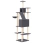 vidaXL Rascador para gatos con postes de sisal gris oscuro 201 cm vidaXL Rascador para gatos con postes de sisal gris oscuro 201 cm