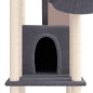 vidaXL Rascador para gatos con postes de sisal gris oscuro 201 cm vidaXL Rascador para gatos con postes de sisal gris oscuro 201 cm