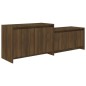 vidaXL Mueble de TV madera de ingeniería marrón roble 146,5x35x50 cm
