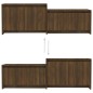 vidaXL Mueble de TV madera de ingeniería marrón roble 146,5x35x50 cm