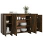 vidaXL Aparador madera de ingeniería roble ahumado 135x41x75 cm