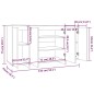 vidaXL Aparador madera de ingeniería roble ahumado 135x41x75 cm