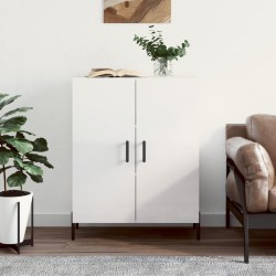 vidaXL Aparador de madera contrachapada blanco brillante 69,5x34x90 cm