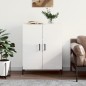 vidaXL Aparador de madera contrachapada blanco brillante 69,5x34x90 cm vidaXL Aparador de madera contrachapada blanco brillante 69,5x34x90 cm
