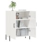 vidaXL Aparador de madera contrachapada blanco brillante 69,5x34x90 cm vidaXL Aparador de madera contrachapada blanco brillante 69,5x34x90 cm