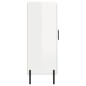 vidaXL Aparador de madera contrachapada blanco brillante 69,5x34x90 cm vidaXL Aparador de madera contrachapada blanco brillante 69,5x34x90 cm