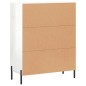 vidaXL Aparador de madera contrachapada blanco brillante 69,5x34x90 cm vidaXL Aparador de madera contrachapada blanco brillante 69,5x34x90 cm