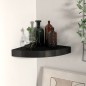 vidaXL Estante flotante de esquina MDF negro 25x25x3,8 cm