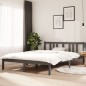 vidaXL Estructura de cama madera maciza gris 140x200 cm vidaXL Estructura de cama madera maciza gris 140x200 cm