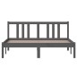 vidaXL Estructura de cama madera maciza gris 140x200 cm vidaXL Estructura de cama madera maciza gris 140x200 cm