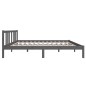 vidaXL Estructura de cama madera maciza gris 140x200 cm vidaXL Estructura de cama madera maciza gris 140x200 cm