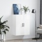 vidaXL Armario de pared blanco brillante 69,5x34x90 cm vidaXL Armario de pared blanco brillante 69,5x34x90 cm