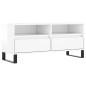 vidaXL Mueble de TV madera contrachapada blanco brillo 100x34,5x44,5cm vidaXL Mueble de TV madera contrachapada blanco brillo 100x34,5x44,5cm