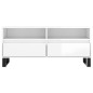 vidaXL Mueble de TV madera contrachapada blanco brillo 100x34,5x44,5cm vidaXL Mueble de TV madera contrachapada blanco brillo 100x34,5x44,5cm