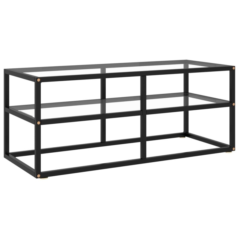 vidaXL Mueble para TV de vidrio templado negro 100x40x40 cm vidaXL Mueble para TV de vidrio templado negro 100x40x40 cm