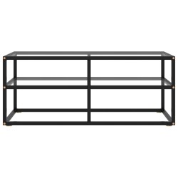 vidaXL Mueble para TV de vidrio templado negro 100x40x40 cm