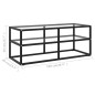 vidaXL Mueble para TV de vidrio templado negro 100x40x40 cm vidaXL Mueble para TV de vidrio templado negro 100x40x40 cm