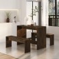 vidaXL Juego de comedor 3 piezas madera ingeniería roble ahumado vidaXL Juego de comedor 3 piezas madera ingeniería roble ahumado
