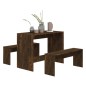 vidaXL Juego de comedor 3 piezas madera ingeniería roble ahumado vidaXL Juego de comedor 3 piezas madera ingeniería roble ahumado