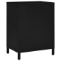 vidaXL Mesita de noche negra acero y vidrio 40x30x54,5 cm vidaXL Mesita de noche negra acero y vidrio 40x30x54,5 cm