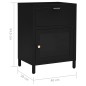 vidaXL Mesita de noche negra acero y vidrio 40x30x54,5 cm vidaXL Mesita de noche negra acero y vidrio 40x30x54,5 cm