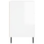 vidaXL Mesita de noche madera de ingeniería blanco brillo 40x40x66 cm vidaXL Mesita de noche madera de ingeniería blanco brillo 40x40x66 cm