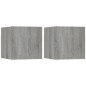vidaXL Muebles para TV de pared 2 uds gris Sonoma 30,5x30x30 cm