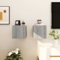 vidaXL Muebles para TV de pared 2 uds gris Sonoma 30,5x30x30 cm