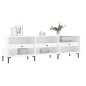 vidaXL Mueble de TV madera contrachapada blanco brillo 150x30x44,5 cm vidaXL Mueble de TV madera contrachapada blanco brillo 150x30x44,5 cm