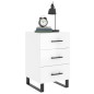 vidaXL Mesita de noche madera de ingeniería blanco brillo 40x40x66 cm vidaXL Mesita de noche madera de ingeniería blanco brillo 40x40x66 cm