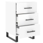 vidaXL Mesita de noche madera de ingeniería blanco brillo 40x40x66 cm vidaXL Mesita de noche madera de ingeniería blanco brillo 40x40x66 cm