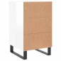 vidaXL Mesita de noche madera de ingeniería blanco brillo 40x40x66 cm vidaXL Mesita de noche madera de ingeniería blanco brillo 40x40x66 cm