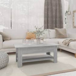 vidaXL Mesa de centro madera de ingeniería gris Sonoma 102x55x42 cm