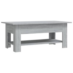 vidaXL Mesa de centro madera de ingeniería gris Sonoma 102x55x42 cm