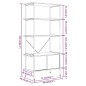 vidaXL Estantería armario 5 niveles contrachapada y acero 80x40x163 cm vidaXL Estantería armario 5 niveles contrachapada y acero 80x40x163 cm