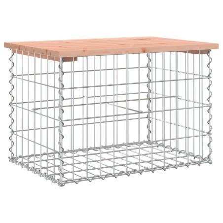 vidaXL Banco de jardín diseño gaviones madera abeto Douglas 63x44x42cm