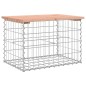 vidaXL Banco de jardín diseño gaviones madera abeto Douglas 63x44x42cm vidaXL Banco de jardín diseño gaviones madera abeto Douglas 63x44x42cm