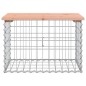 vidaXL Banco de jardín diseño gaviones madera abeto Douglas 63x44x42cm vidaXL Banco de jardín diseño gaviones madera abeto Douglas 63x44x42cm
