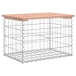 vidaXL Banco de jardín diseño gaviones madera abeto Douglas 63x44x42cm vidaXL Banco de jardín diseño gaviones madera abeto Douglas 63x44x42cm
